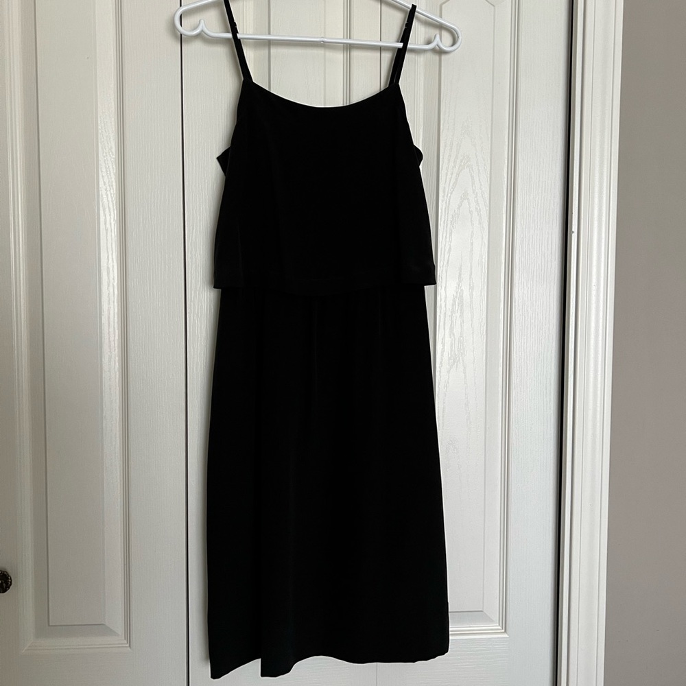 Madewell black 100% silk dress